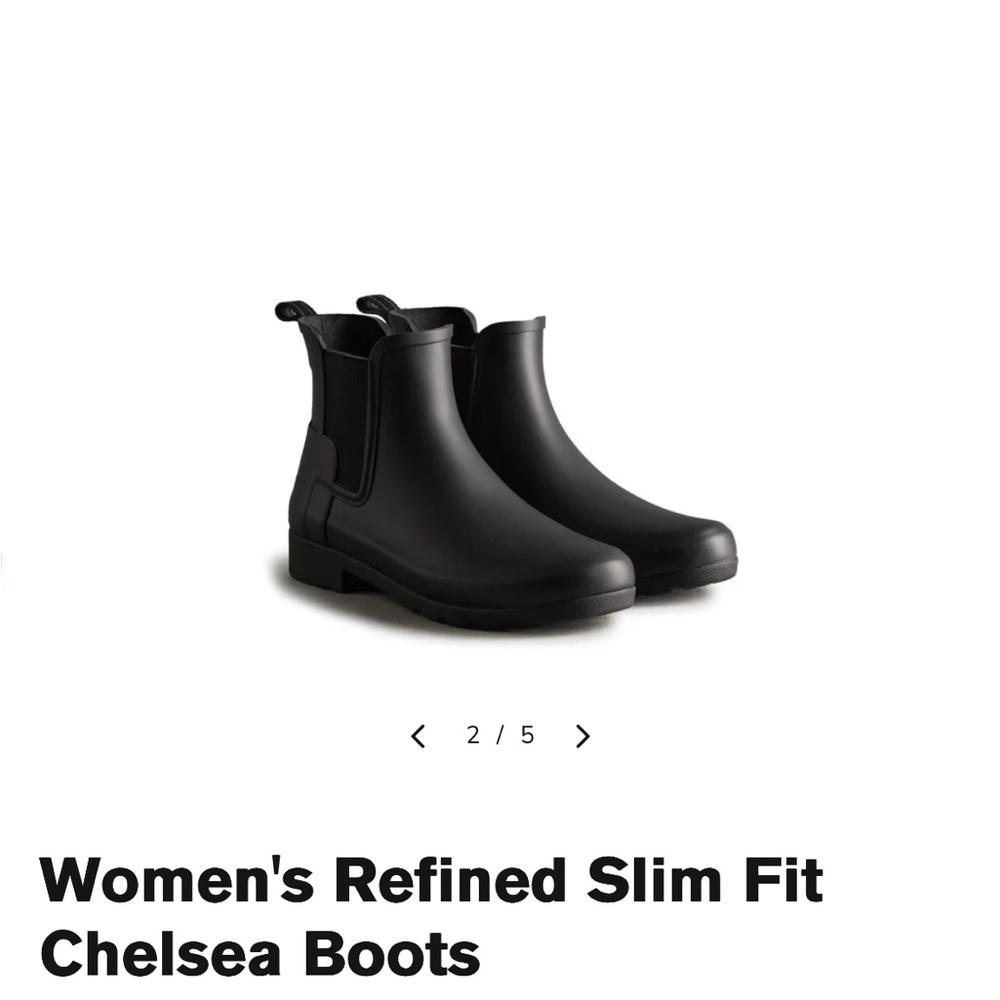 Hunter Women's Refined Black Ankle Boots